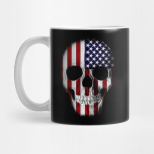 American Patriot  Flag Skull Mug