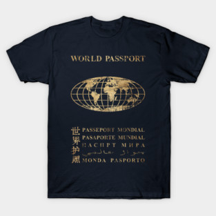 World Passport - Vintage Gold T-Shirt