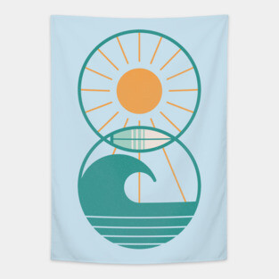 Sun Sea and Surf Tapestry