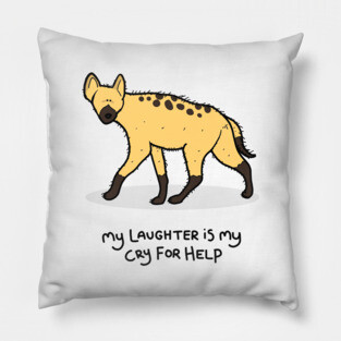 Grumpy Hyena Pillow