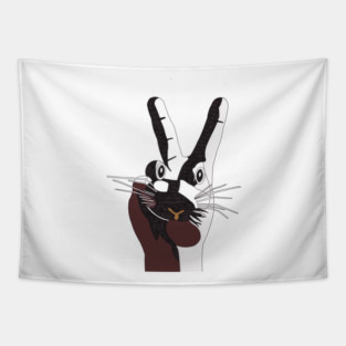 Rabbit Hand Tapestry
