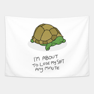 Grumpy Turtle Tapestry