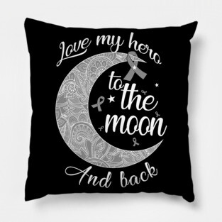 love brain cancer to the moon Pillow