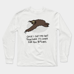Grumpy Sloth Long Sleeve T-Shirt