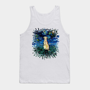 Yellow Labrador Night (splash version) Tank Top