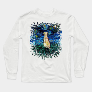 Yellow Labrador Night (splash version) Long Sleeve T-Shirt