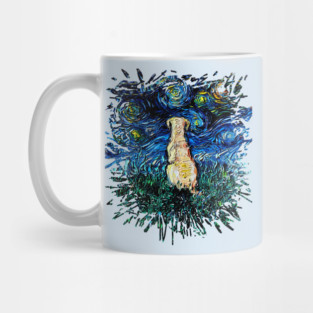 Yellow Labrador Night (splash version) Mug