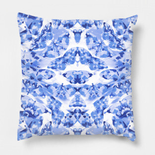 Tie-Dye Butterfly / Indigo Abstraction Pillow