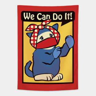We Can Do It Covid Tapestry