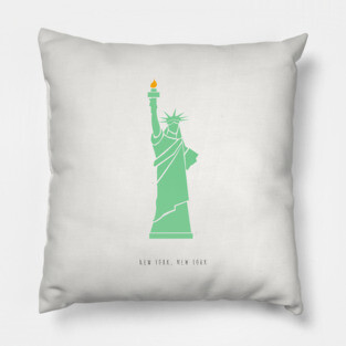 New York City, NYC, Lady Liberty Pillow