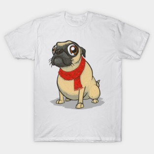 Pug in a Scarf T-Shirt