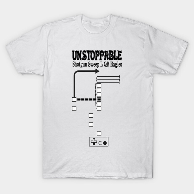 Unstoppable Tecmo Super Bowl Play shotgun sweep left QB Eagles T-Shirt