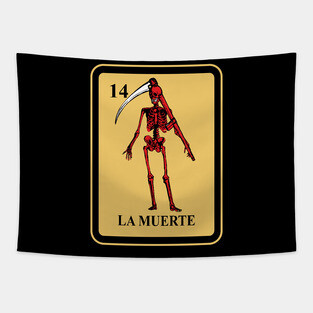 Mexican La Muerte lottery traditional Reaper Tapestry