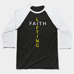 Faith Lifting Cross T-Shirt Baseball T-Shirt