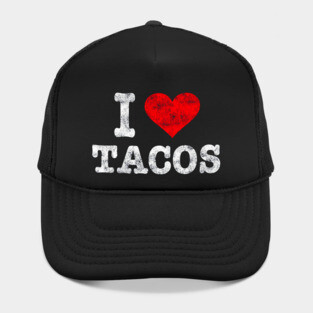 Vintage I Love Tacos Shirt Trendy Gift Hat