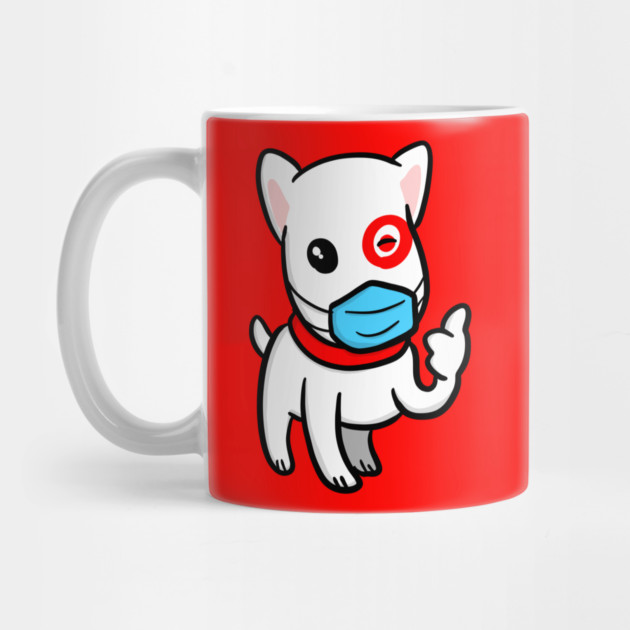 Essential Employee Dog Wearing Mask by belownormal
