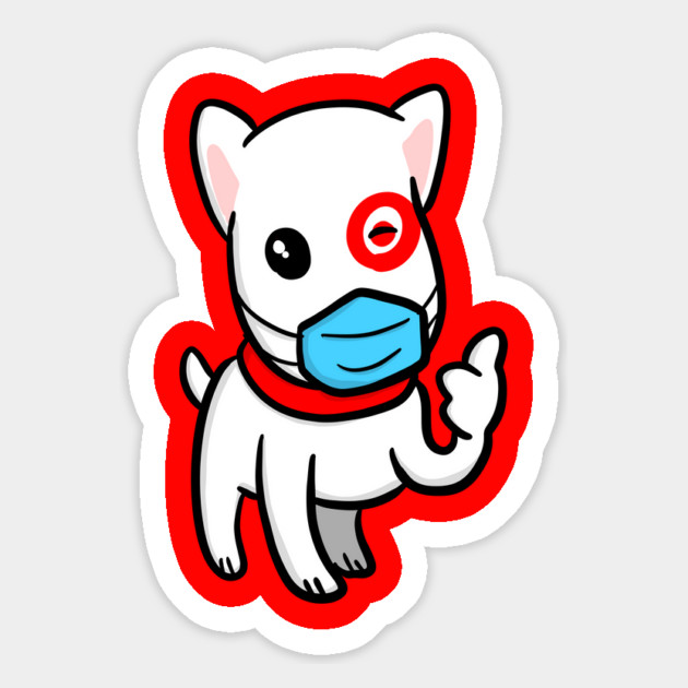 Essential Employee Dog Wearing Mask Magnet by belownormal