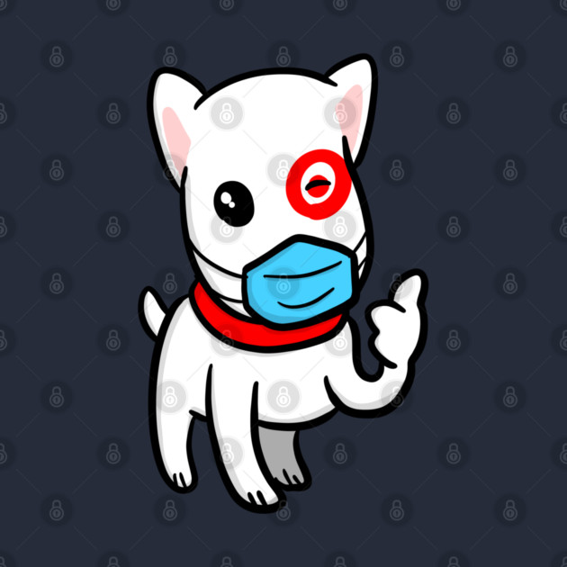 Essential Employee Dog Wearing Mask by belownormal