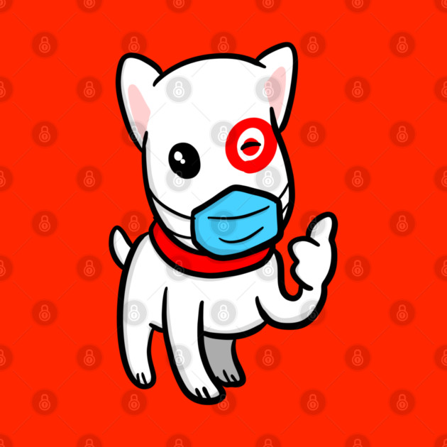 Essential Employee Dog Wearing Mask by belownormal