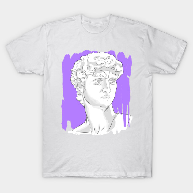 Classical Marble Bust Style Illustration T-Shirt by denizko