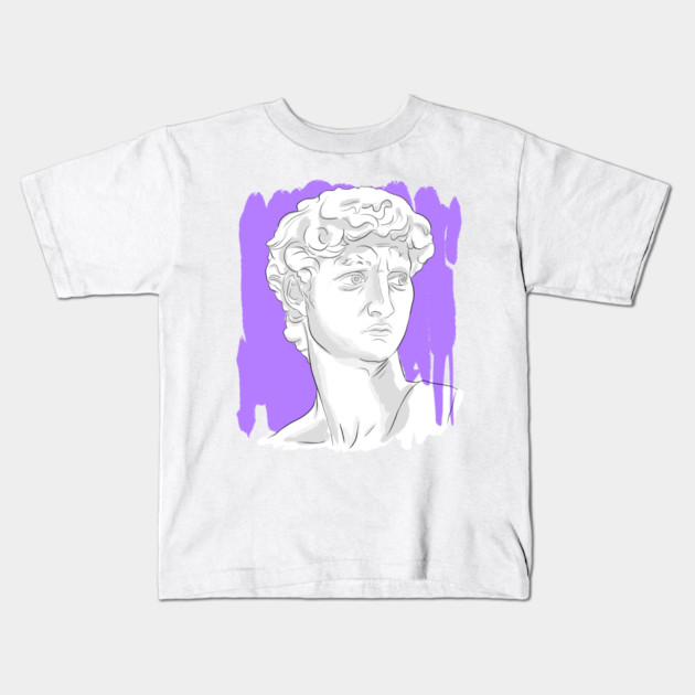Classical Marble Bust Style Illustration Kids T-Shirt by denizko