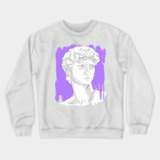 Classical Marble Bust Style Illustration Crewneck Sweatshirt