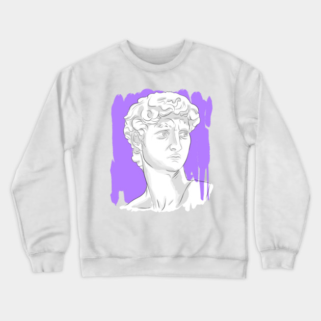 Classical Marble Bust Style Illustration Crewneck Sweatshirt by denizko