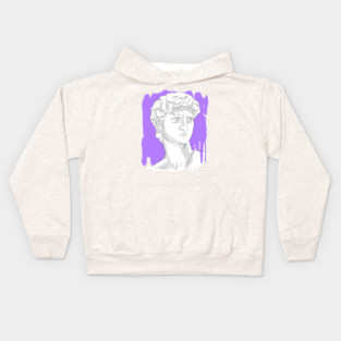 Classical Marble Bust Style Illustration Kids Hoodie