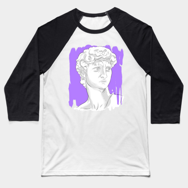 Classical Marble Bust Style Illustration Baseball T-Shirt by denizko