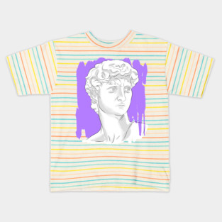 Classical Marble Bust Style Illustration Kids T-Shirt