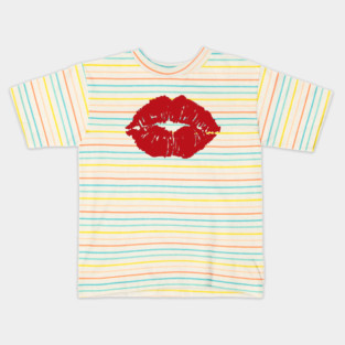 Kiss Mouth Red Lips Kids T-Shirt