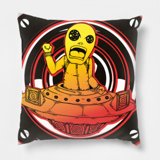 Tripping Rave Alien Pillow