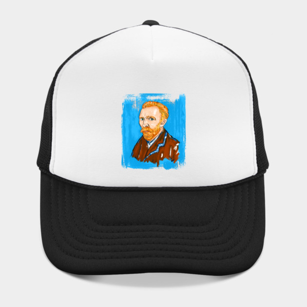 Post-Impressionist Style Bearded Van Gogh Portrait Illustration by denizko