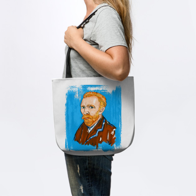 Post-Impressionist Style Bearded Van Gogh Portrait Illustration by denizko