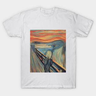 The Scream Expressionist Inspired Emotional Figure Illustration T-Shirt