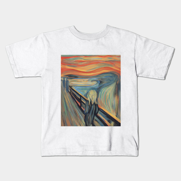 The Scream Expressionist Inspired Emotional Figure Illustration Kids T-Shirt by denizko