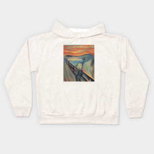 The Scream Expressionist Inspired Emotional Figure Illustration Kids Hoodie