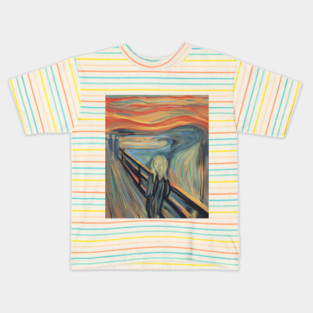 The Scream Expressionist Inspired Emotional Figure Illustration Kids T-Shirt