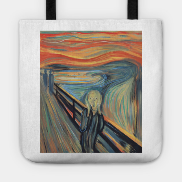 The Scream Expressionist Inspired Emotional Figure Illustration Tote by denizko