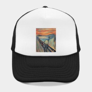 The Scream Expressionist Inspired Emotional Figure Illustration Hat