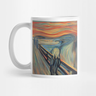 The Scream Expressionist Inspired Emotional Figure Illustration Mug