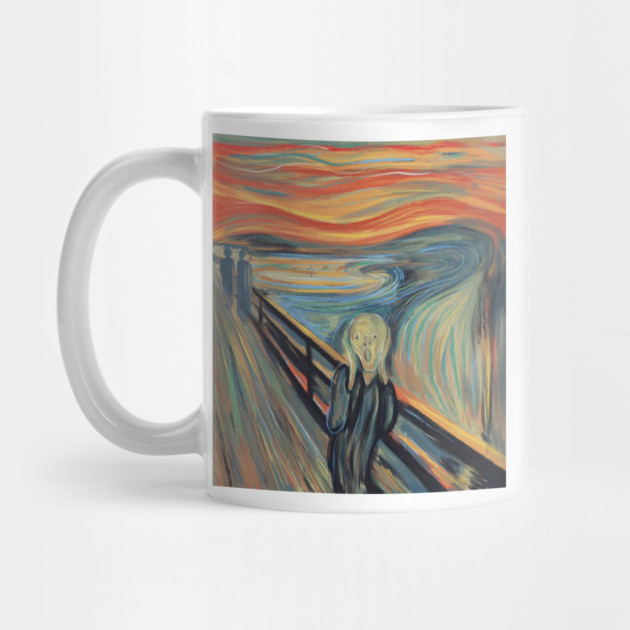 The Scream Expressionist Inspired Emotional Figure Illustration by denizko