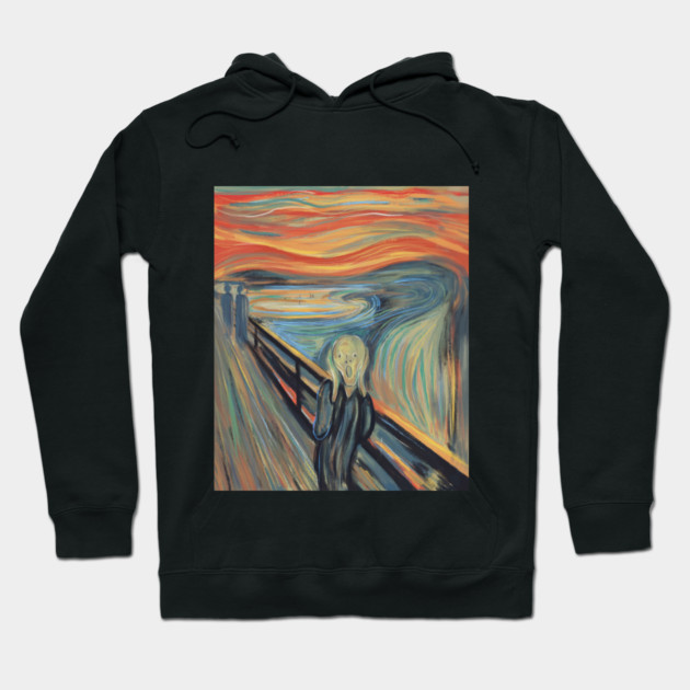 The Scream Expressionist Inspired Emotional Figure Illustration Hoodie by denizko