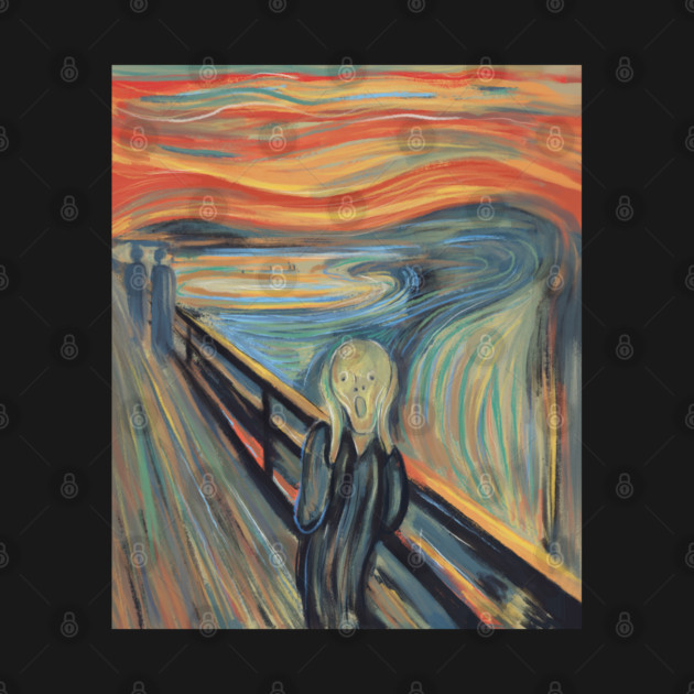 The Scream Expressionist Inspired Emotional Figure Illustration by denizko