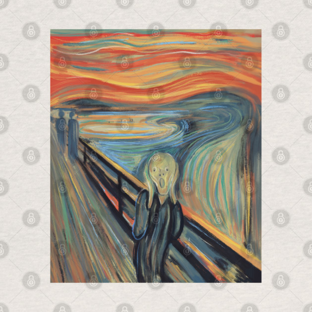 The Scream Expressionist Inspired Emotional Figure Illustration by denizko