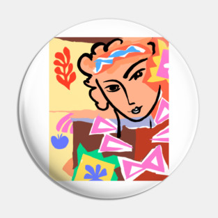 Colorful Abstract Face Illustration with Bold Shapes Pin