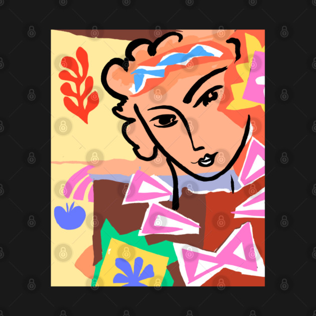 Colorful Abstract Face Illustration with Bold Shapes by denizko