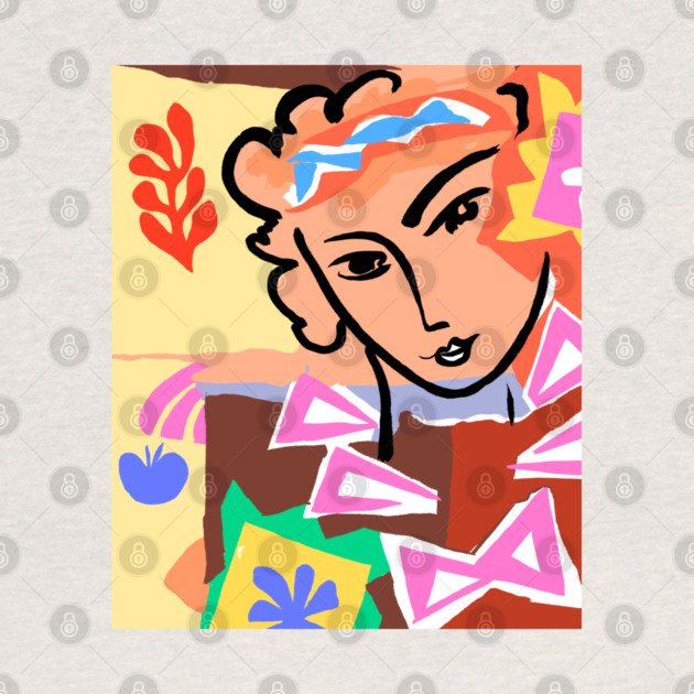 Colorful Abstract Face Illustration with Bold Shapes by denizko