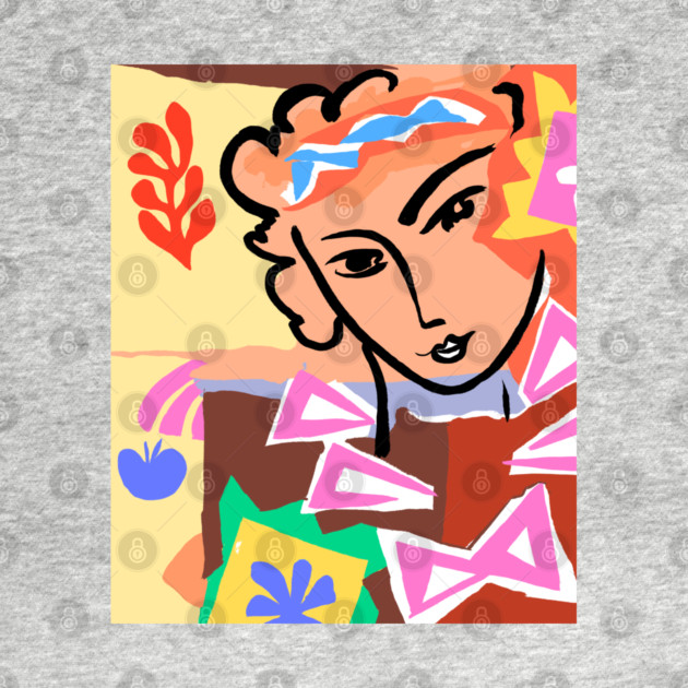 Colorful Abstract Face Illustration with Bold Shapes by denizko