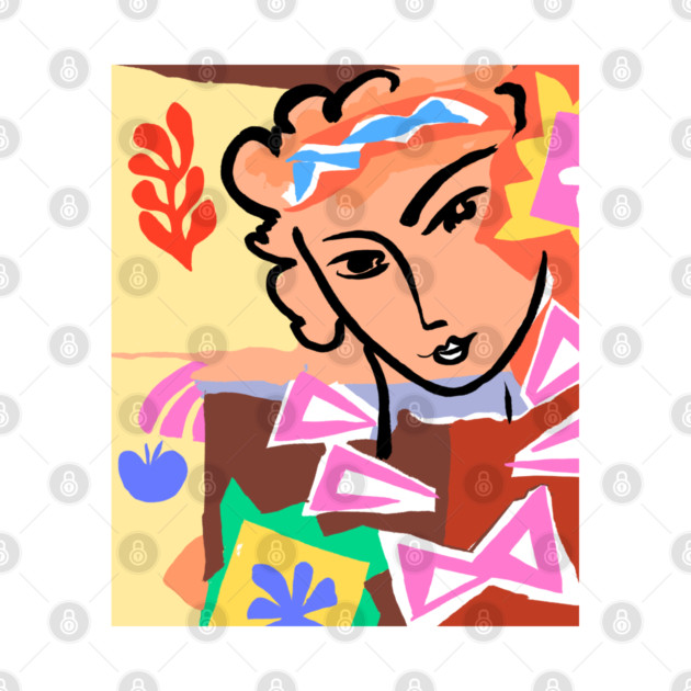 Colorful Abstract Face Illustration with Bold Shapes by denizko